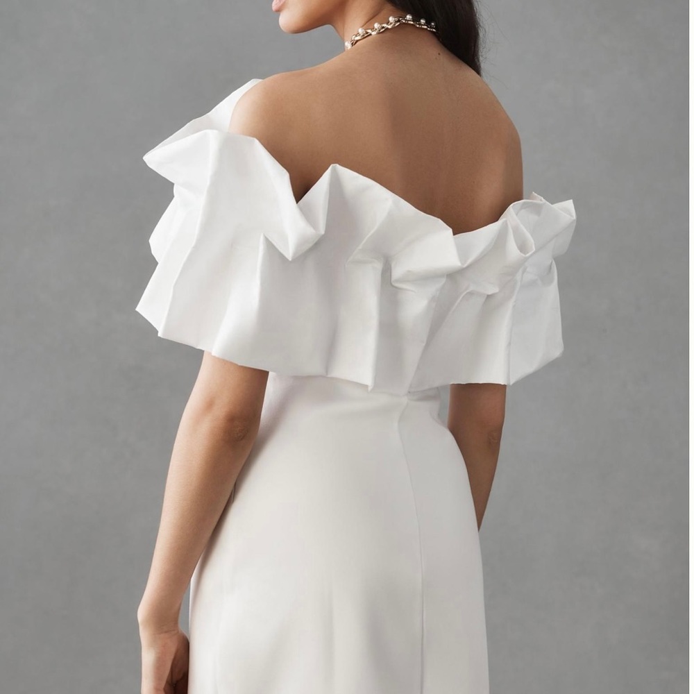 Sunday In Brooklyn Off-the-Shoulder Structured Ruffle dress from Anthropologie